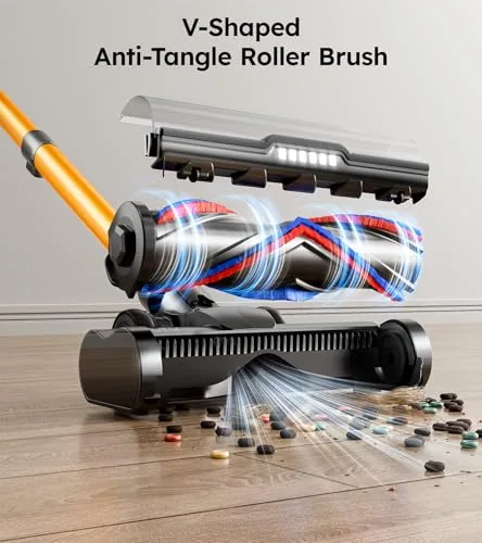 V-Shaped Anti-Tangle Roller Brush